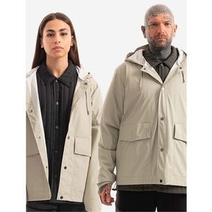 Rains Unisex Waterproof Short Coat in Cement Size S